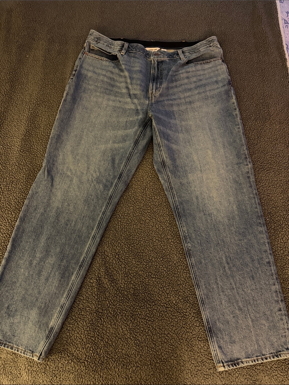 Lands' End Men's Light Blue Relaxed Fit Jeans